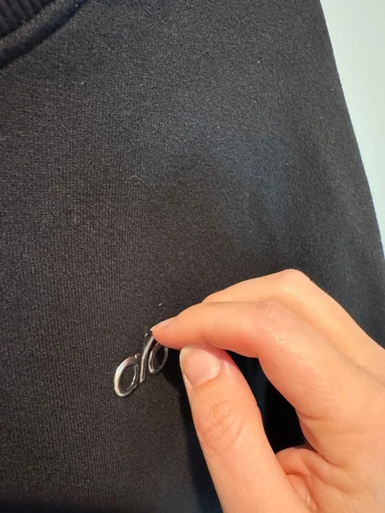 ALO Yoga Black Accolade Crew Neck Pullover Sweatshirt Large - Picture 4 of 5